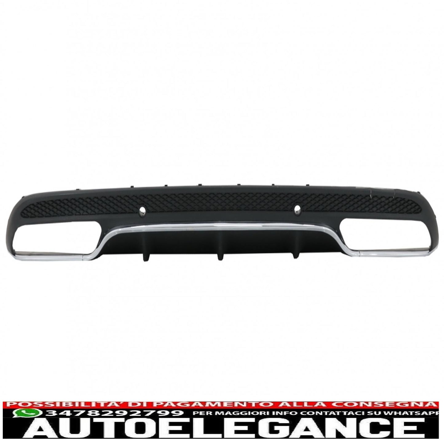 diffusore paraurti posteriore adatto per mercedes classe c w205 s205 (2014-2020) c63 design solo per pacchetto sportivo