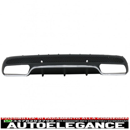 diffusore paraurti posteriore adatto per mercedes classe c w205 s205 (2014-2020) c63 design solo per pacchetto sportivo