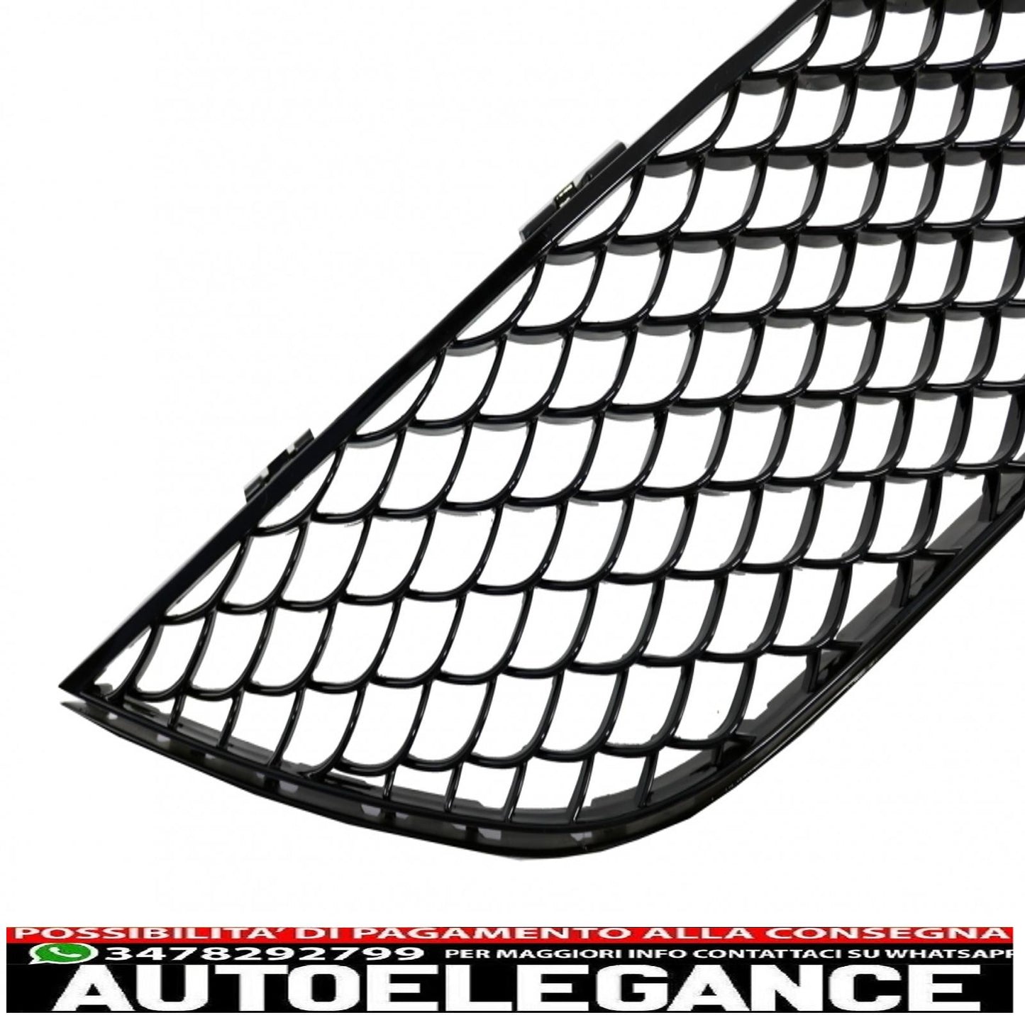 Front bumper lower center grille suitable for mercedes s class w222 (2013-2017) s63 piano black design 