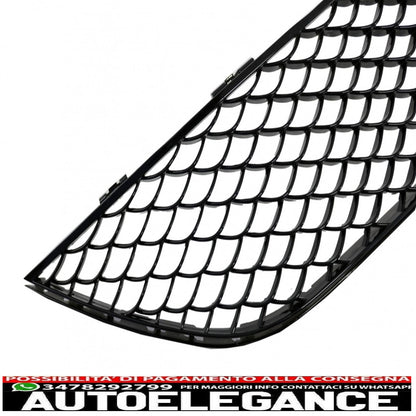 Front bumper lower center grille suitable for mercedes s class w222 (2013-2017) s63 piano black design 
