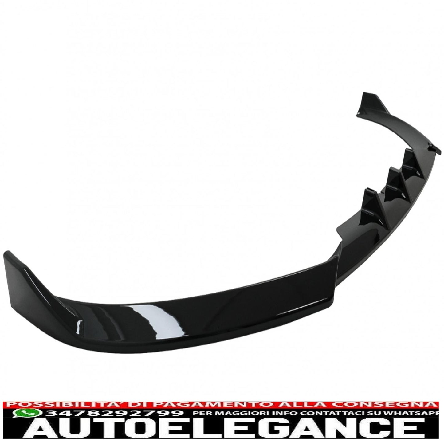 Additional spoiler for front bumper suitable for audi a4 b8 (2007-2012) sedan avant piano black