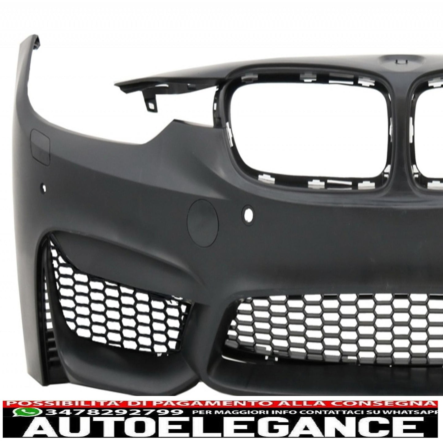 paraurti anteriore con minigonne laterali adatto per bmw serie 3 f30 f31 non lci e lci (2011-2018) m3 sport evo design