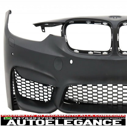 paraurti anteriore con minigonne laterali adatto per bmw serie 3 f30 f31 non lci e lci (2011-2018) m3 sport evo design