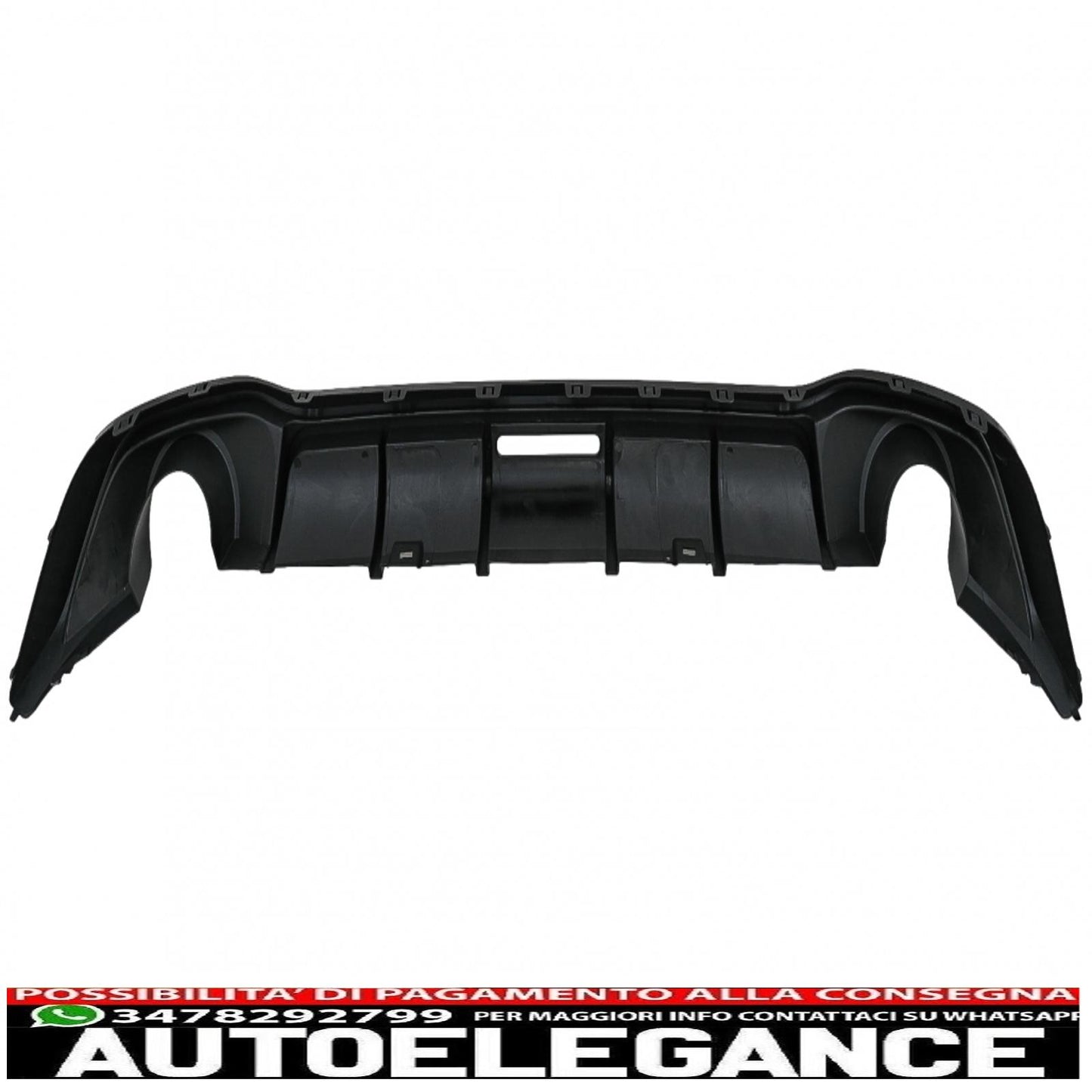 diffusore paraurti posteriore adatto per vw golf 8 hatchback mk8 mqb (2020-up) pianoforte nero