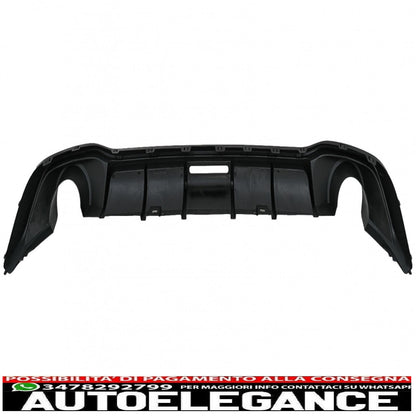 diffusore paraurti posteriore adatto per vw golf 8 hatchback mk8 mqb (2020-up) pianoforte nero