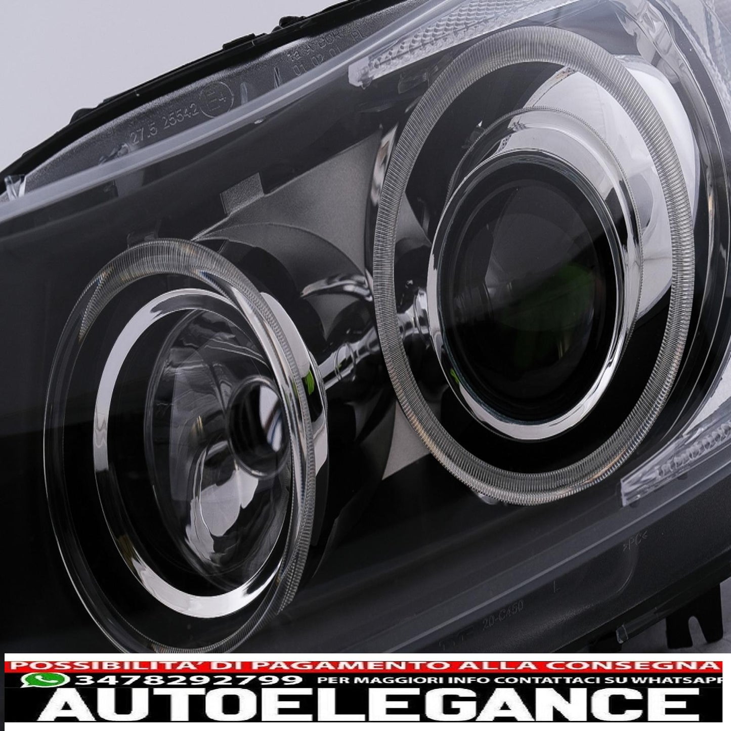 Xenon headlight angel eye right side suitable for bmw 3 series e90 sedan e91 touring (03.2005-2008) chrome 