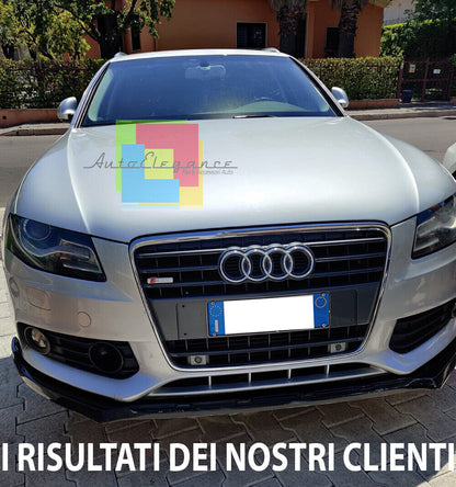 AUDI A4 B8 2007-2011 LAMA SOTTO PARAURTI ANTERIORE IN ABS LOOK RS4 SPLITTER AUTOELEGANCERICAMBI