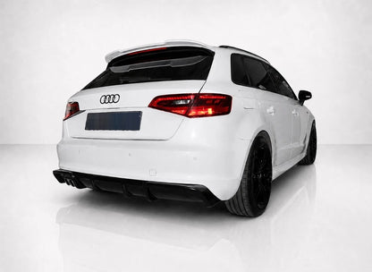 👉DIFFUSORE POSTERIORE AUDI A3 8V SPORTBACK 2012-2016 NERO LUCIDO👈