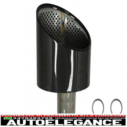 COPPIA Terminali di scarico adatti per audi look rs nero