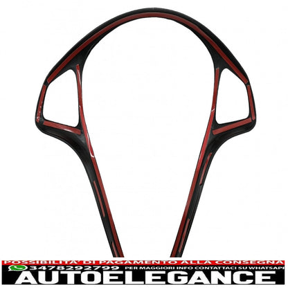 copertura del telaio del rivestimento dei pulsanti del volante dell'auto adatto per mercedes classe c w205 s205 (2014-2017) classe e w213 (2016-2017) classe glc x253 (2016-2017) nero pianoforte AUTOELEGANCERICAMBI