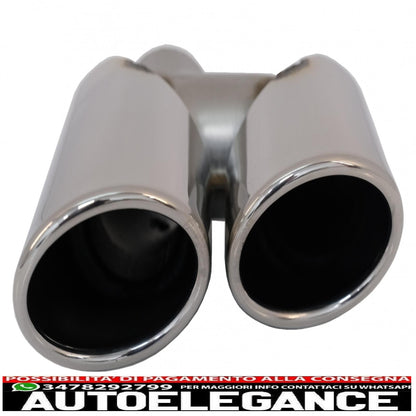 Exhaust tips exhaust tips suitable for audi q5 8r (11.2008-2016) design sq5 chrome 