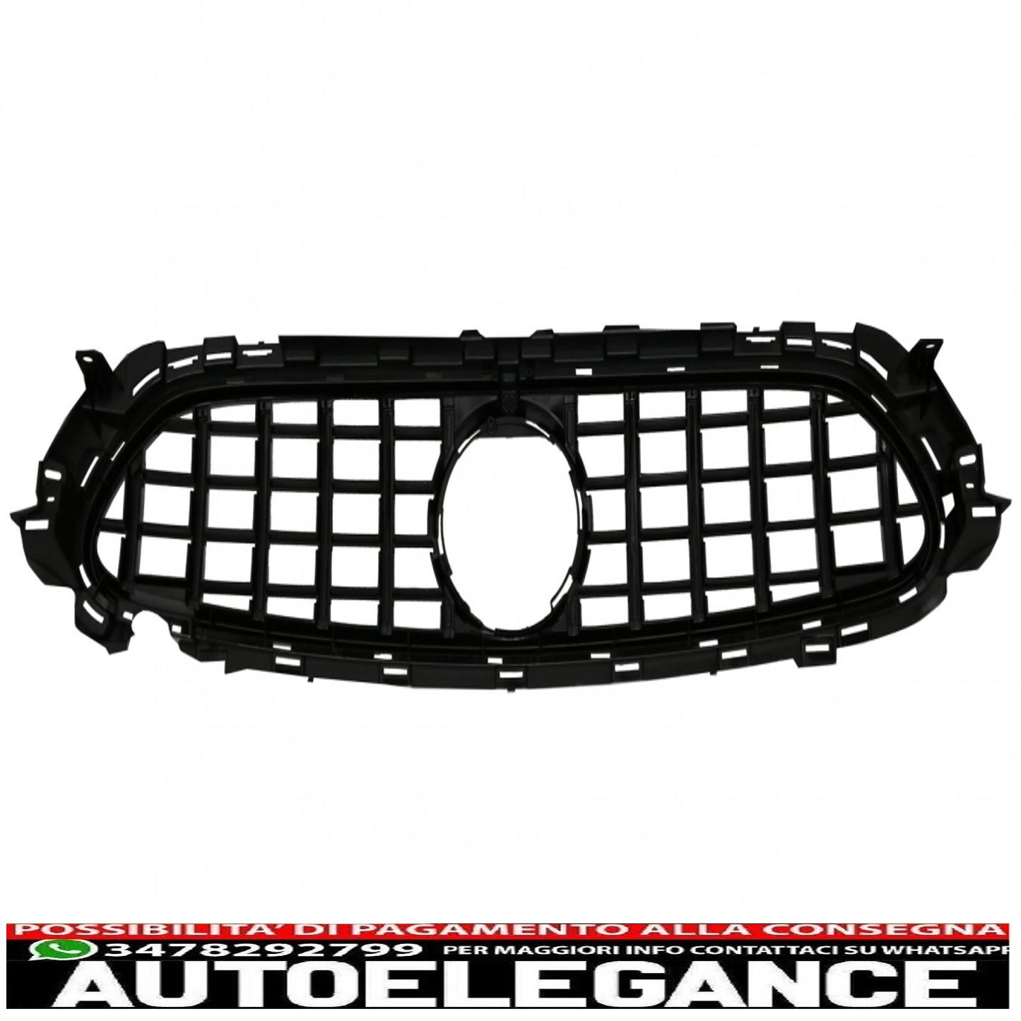 griglia centrale adatta per mercedes classe e facelift w213 s213 c238 a238 sport line (2020-up) gt-r design panamericana cromata