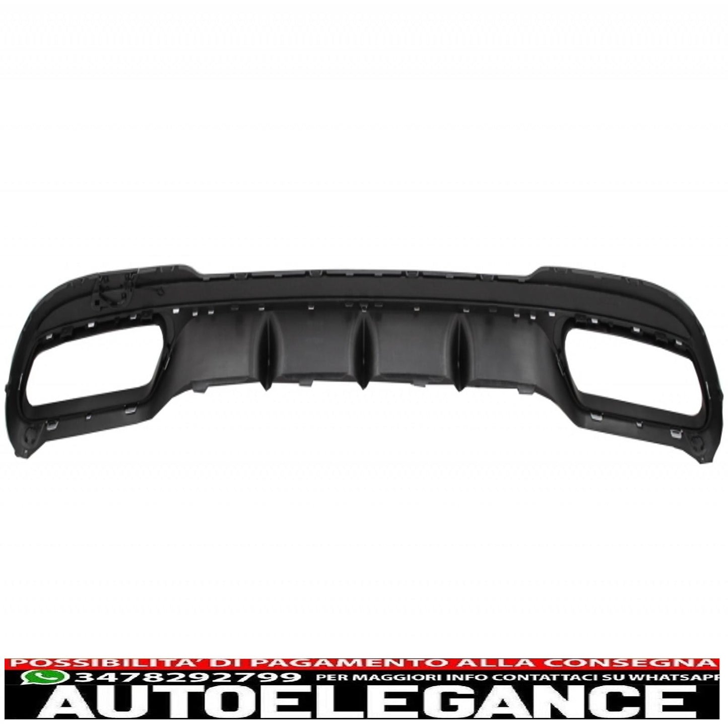 diffusore posteriore con terminali di scarico neri adatto per mercedes classe e w212 s212 facelift (2013-2016) solo paraurti pacchetto sportivo