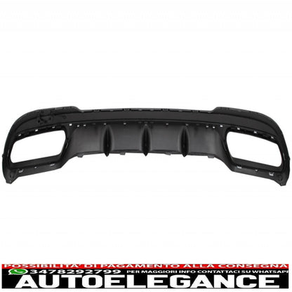 diffusore posteriore con terminali di scarico neri adatto per mercedes classe e w212 s212 facelift (2013-2016) solo paraurti pacchetto sportivo
