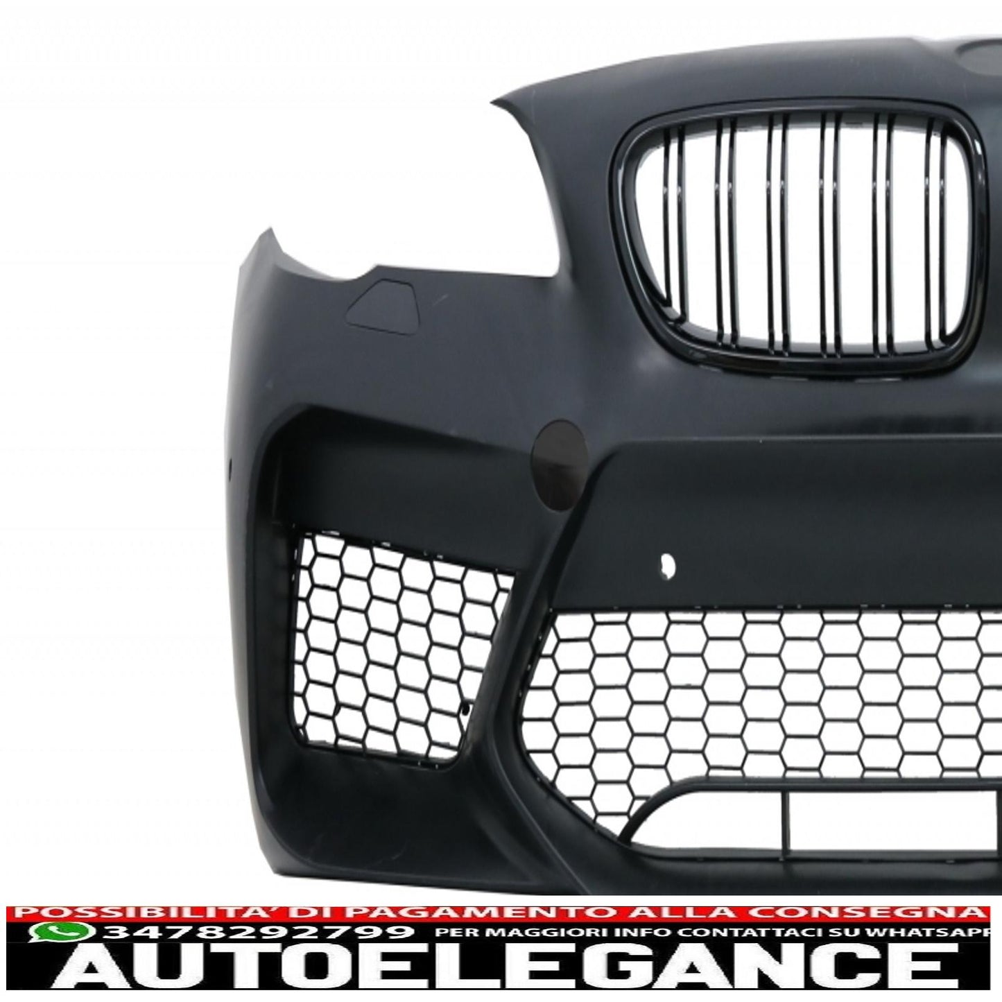 kit carrozzeria adatto per paraurti BMW serie 5 F10 (2011-2017) con minigonne laterali e doppi terminali di scarico doppi in fibra di carbonio design M5