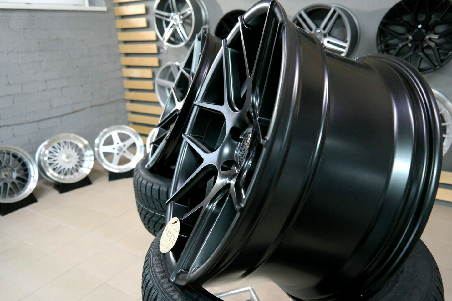 ADATTO per Audi Mercedes Concavo Ruote Nero Csl 18 inch 5x112 haxer HX022