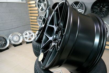 ADATTO per Audi Mercedes Concavo Ruote Nero Csl 18 inch 5x112 haxer HX022