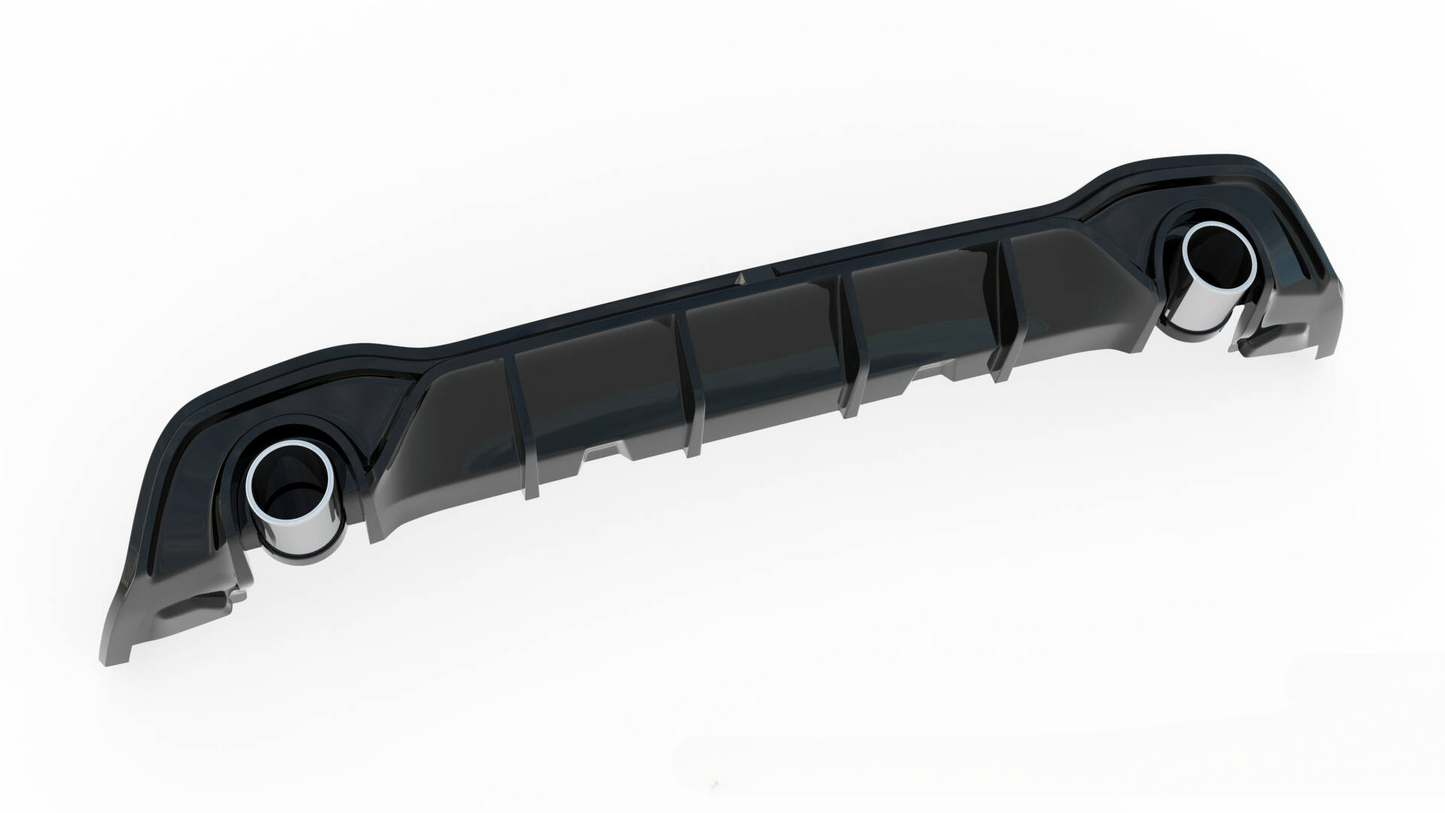 REAR DIFFUSER + EXHAUST TIPPER FOR VOLKSWAGEN GOLF GTE MK8 