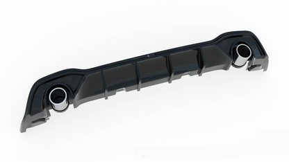 REAR DIFFUSER + EXHAUST TIPPER FOR VOLKSWAGEN GOLF GTE MK8 
