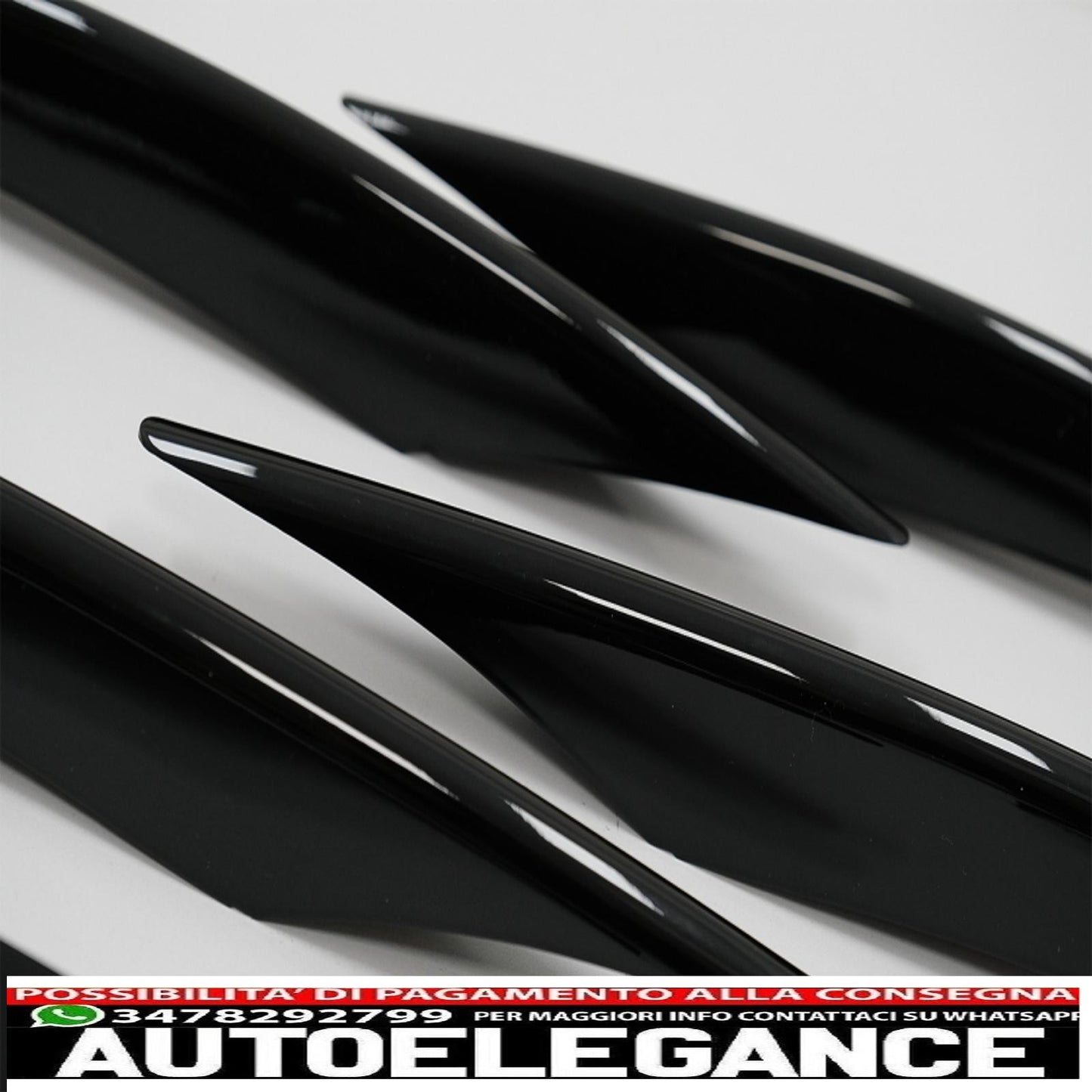 Front Bumper Splitter Aero Wings Fit For Mercedes A Class W177 Hatchback V177 Sedan (04.2018-up) A45 Piano Black Design