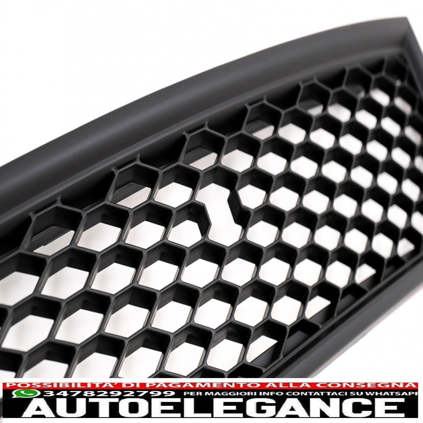 front grille without badge suitable for audi a4 b6 saloon avant 8e/8h (2001-2004) rs design matt black 