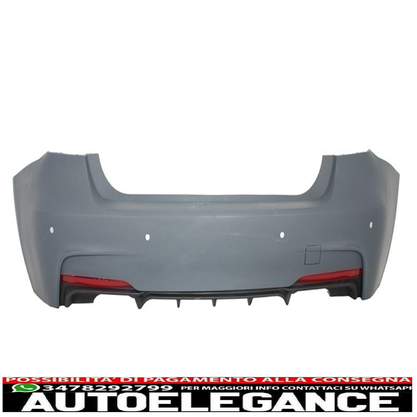kit carrozzeria completo adatto per bmw serie 3 f30 (2011-2019) design m-performance con parafanghi anteriori neri e cofano cofano e terminali marmitta carbonio lucido