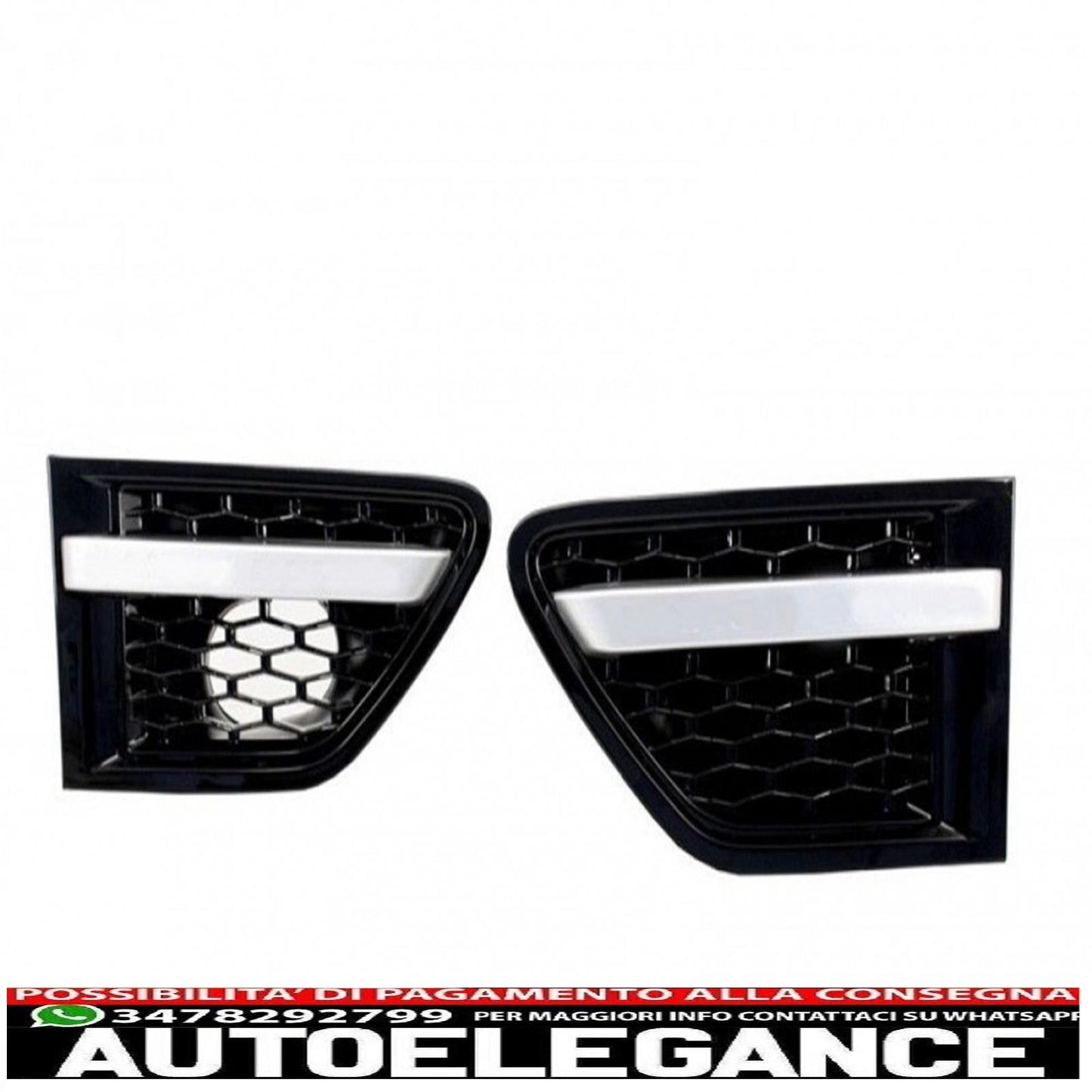 central grille and side air intakes group suitable for land rover sport l320 restyling (2009-2013) autobiography look all black edition