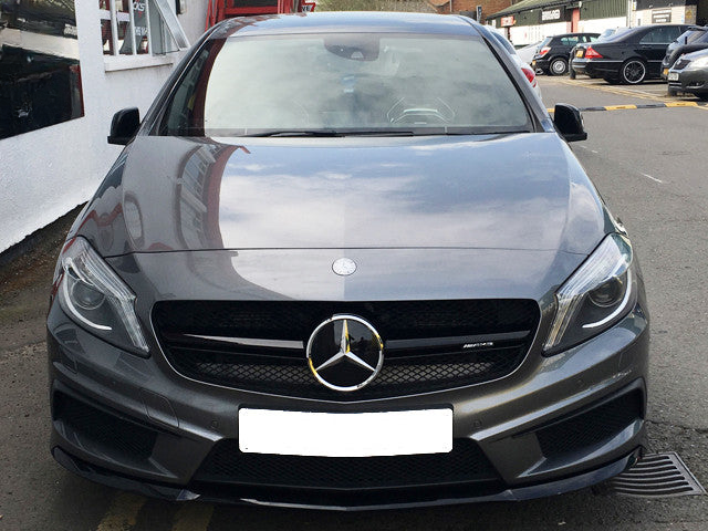 GRIGLIA ADATTA MERCEDES PER CLASSE A W176 2012-2015 LOOK A45 LOOK NERO LUCIDO
