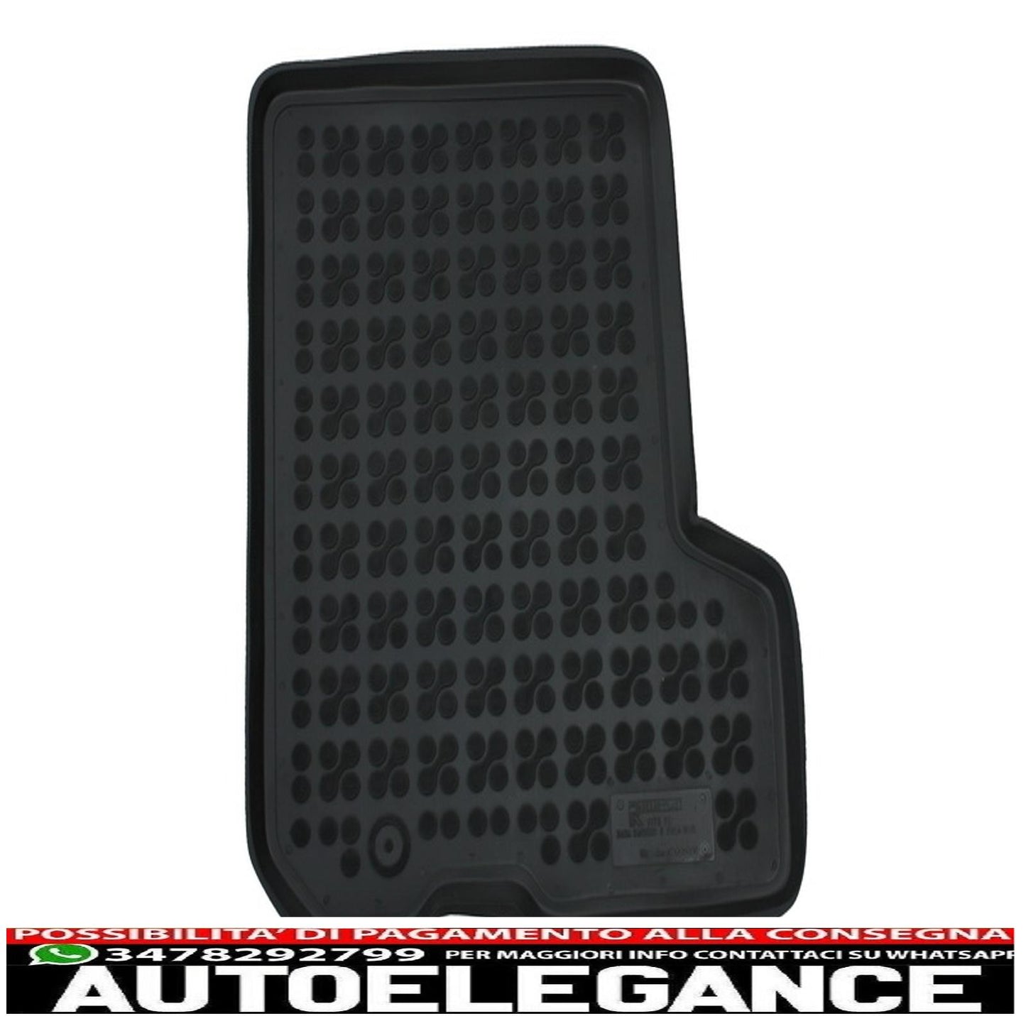 Black rubber mat suitable for dacia sandero ii (2013-2018)