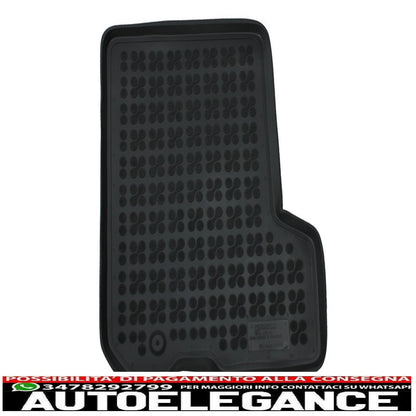 Black rubber mat suitable for dacia sandero ii (2013-2018)