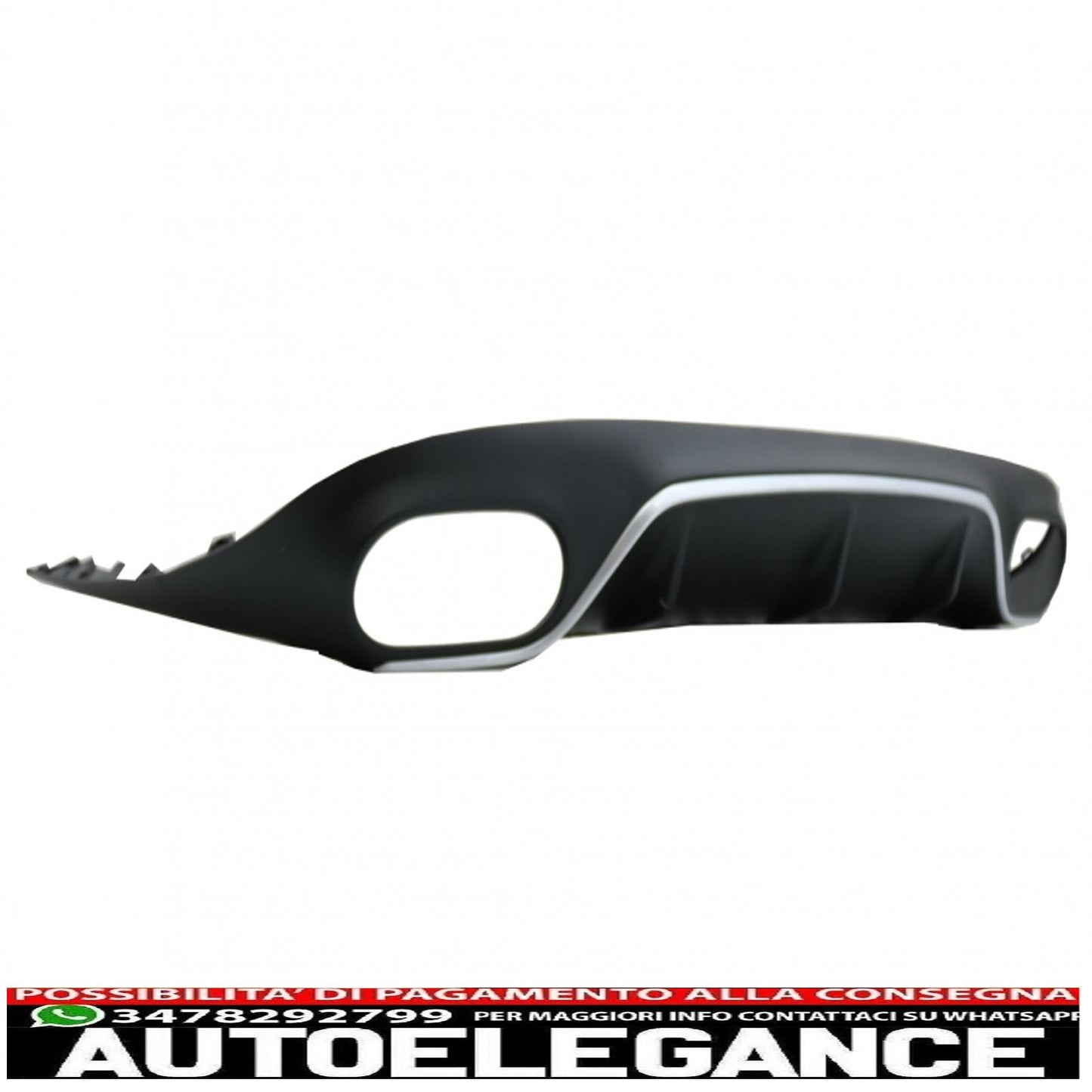 diffusore posteriore con terminali di scarico e griglia centrale nero adatto per mercedes classe e c238 a238 amg sport line (2016+) e53 e63 design