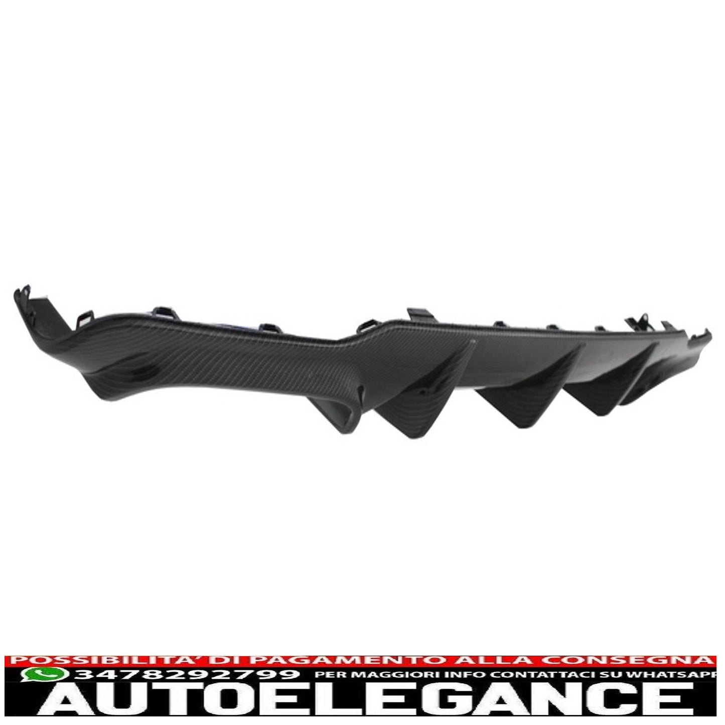 Diffusore d'aria per mantovana paraurti posteriore adatto per mercedes classe c w204 c204 amg sport line (2012-2014) design in carbonio