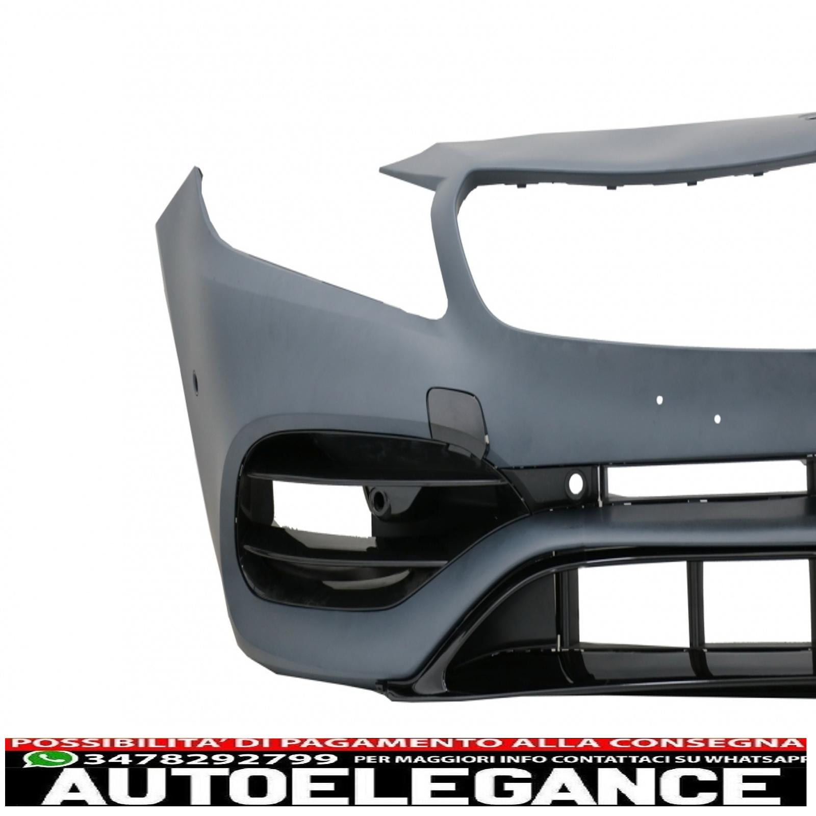 adesivo paraurti anteriore con decalcomanie laterali grigio scuro adatto per mercedes classe a w176 (2012-2018) restyling a45 design AUTOELEGANCERICAMBI