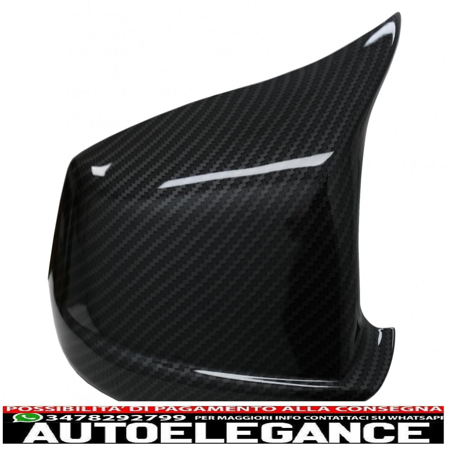 Calotte specchietti adatte per bmw serie 5 f10 f11 f18 non lci (07.2010-2013) carbon look m design AUTOELEGANCERICAMBI