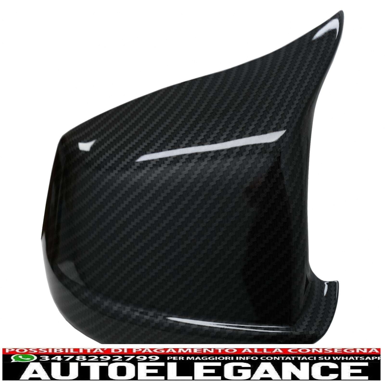 Calotte specchietti adatte per bmw serie 5 f10 f11 f18 non lci (07.2010-2013) carbon look m design AUTOELEGANCERICAMBI