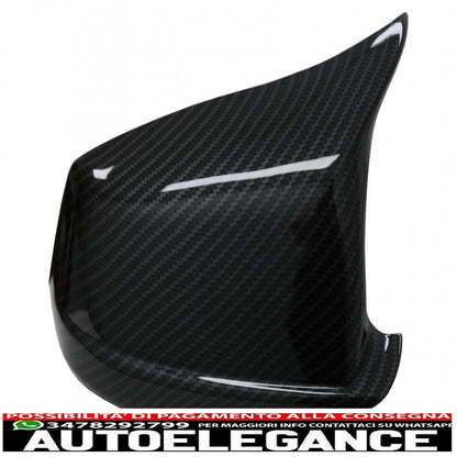 Calotte specchietti adatte per bmw serie 5 f10 f11 f18 non lci (07.2010-2013) carbon look m design AUTOELEGANCERICAMBI