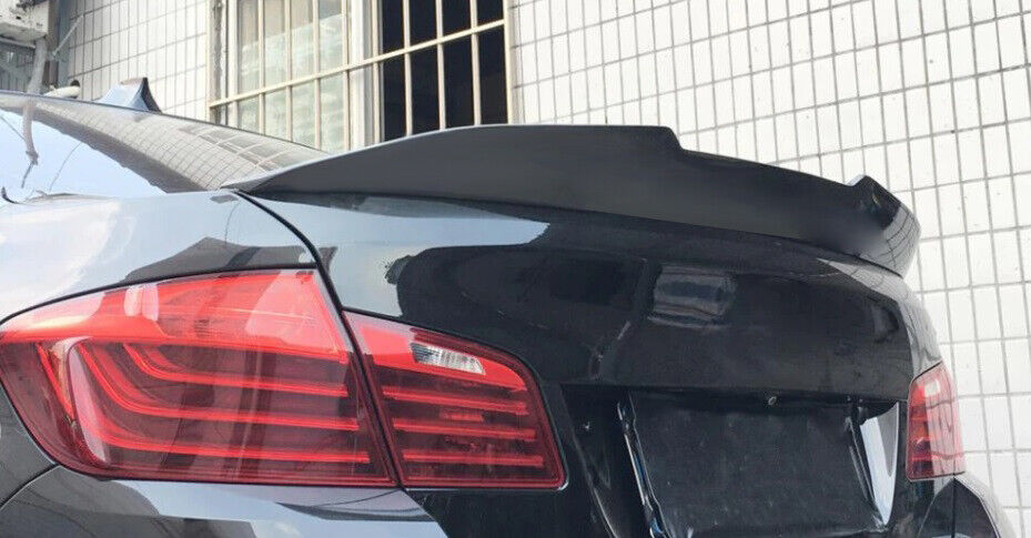 REAR SPOILER FOR BMW 5 SERIES F10 SEDAN GLOSS BLACK HOOD M5 HIGH ABS .-