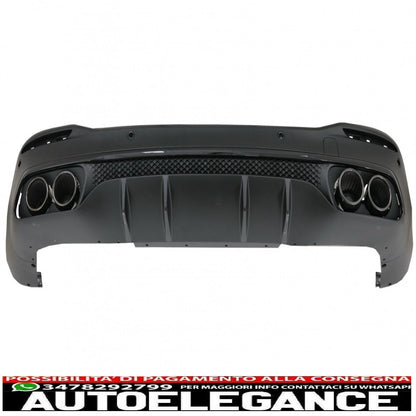 rear diffuser with black exhaust tips suitable for mercedes gle w167 suv v167 sport line (2019-up) gle53 design night package