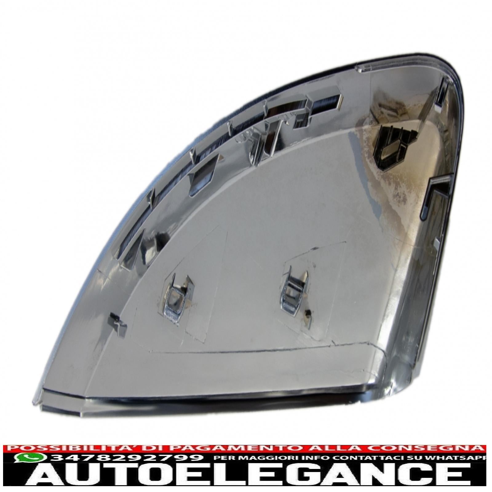 coperture specchietti adatti per audi a3 8v s3 rs3 cabriolet limousine sportback (2012-2019) estinzione alloggiamento completo placcato in alluminio con assistenza laterale AUTOELEGANCERICAMBI