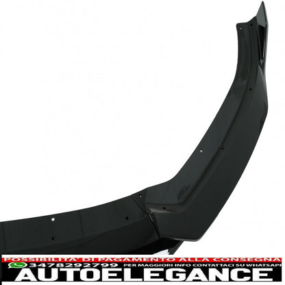 Rear bumper valance diffuser with additional front bumper spoiler suitable for audi a3 8v facelift (2017-2019) sedan cabrio rs3 only bumper design s-line piano black