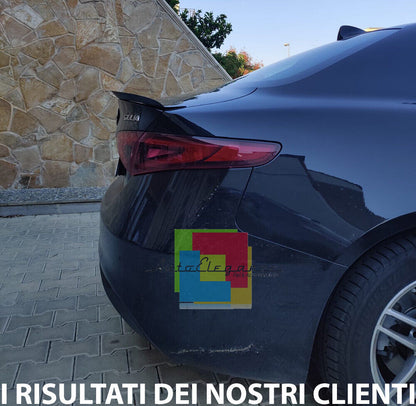 SPOILER ADATTO PER ALFA ROMEO GIULIA GIULIETTA LOOK NERO LUCIDO DESIGN SPORTIVO