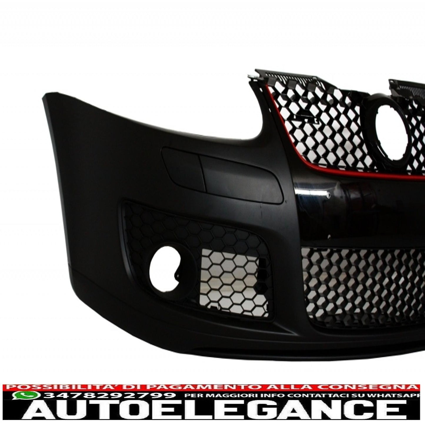 Paraurti anteriore adatto per vw golf v 5 mk5 (2003-2007) design gti con fari allo xeno