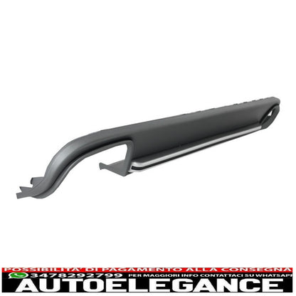 Diffusore d'aria con mantovana per paraurti posteriore adatto per audi a4 b8 pre restyling (2008-2011) con terminali di scarico e terminali di scarico limousine/avant s4 design