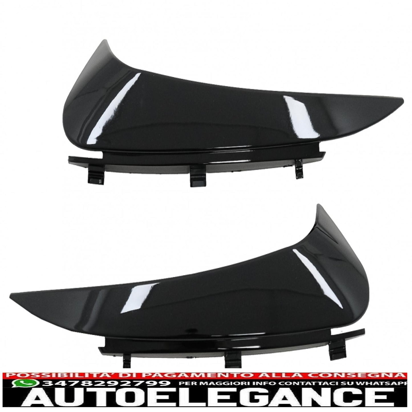 Alette paraurti posteriori alette laterali flic adatte per mercedes classe c c205 a205 (2015-2019) pianoforte nero AUTOELEGANCERICAMBI