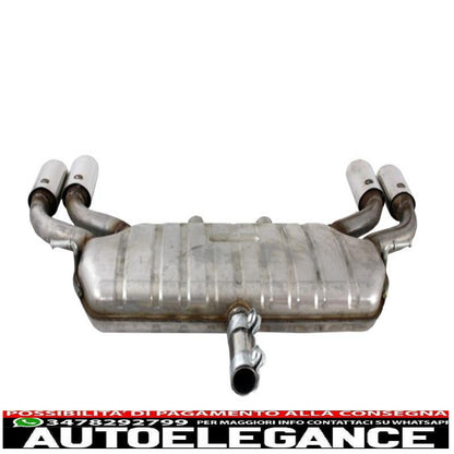 complete exhaust system suitable for audi a3 8v hatchback sportback coupe (2012-2019) s3 design 
