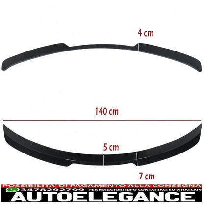 trunk spoiler suitable for audi q8 suv (2018-up) sport design piano black