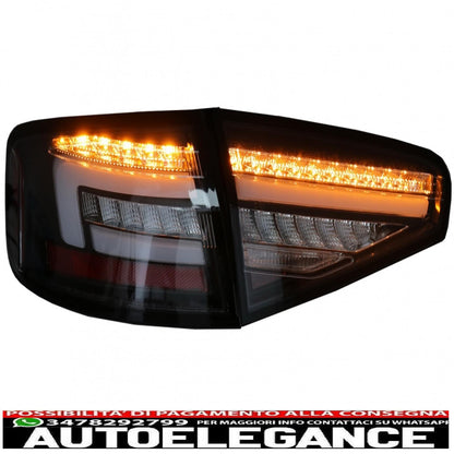 led rear lights suitable for audi a4 b8 sedan (2012-2015) red black dynamic sequential cornering lights