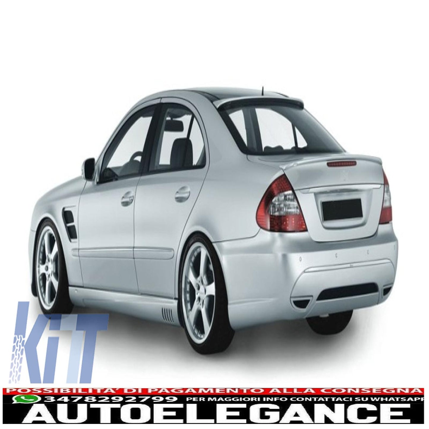 roof spoiler suitable for mercedes w211 e-class facelift (2007-2009) l-design 