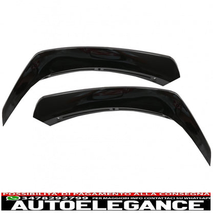 Front bumper splitter fins aerodynamic conversion kit suitable for mercedes cla w117 facelift (2016-2018) cla45 design canard piano black