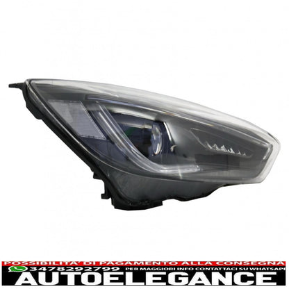 led drl headlights suitable for ford focus iii mk3 (2015-2017) bi-xenon design dynamic and fluid direction indicators demon look
